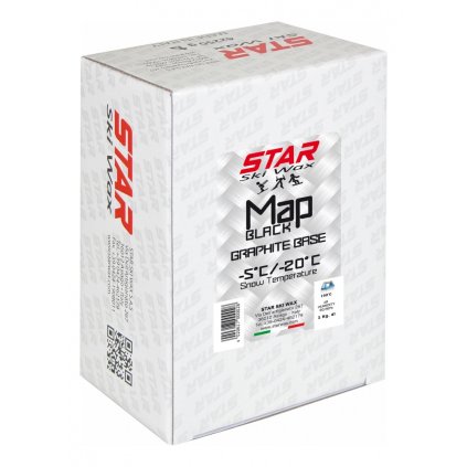 STAR MAP BLACK – GRAFITE BASE 4 X 250 g. , skluzný vosk, -5°C až -20°C