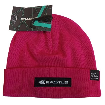 KÄSTLE Logo Patch Beanie, růžová, zimní čepice
