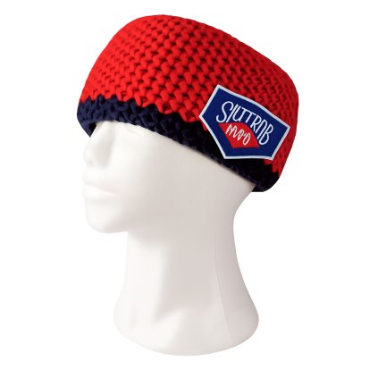 SKITRAB Fascia Super Maximo, červená/tmavě modrá pletená čelenka