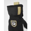 HESTRA Wool Terry Jr Splitt Mitt, Black, detské rukavice