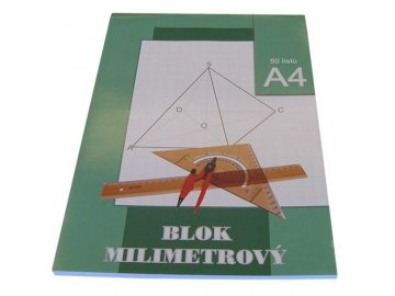Milimetrový papír A4 - blok