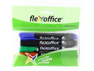 Popisovač Flexoffice PM03 permanent, 1,5mm - sada 4 barvy