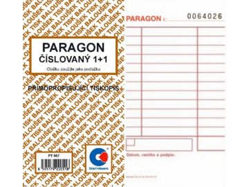 Paragon číslovaný NCR PT007