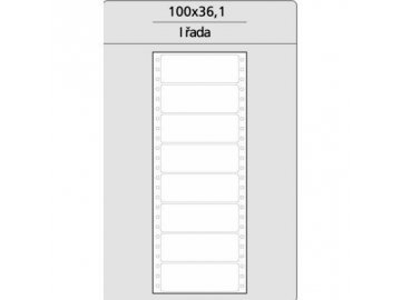 Tabelační etikety 100x36 mm - 1 řadé (4000 etiket)