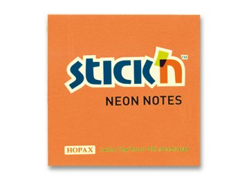 Samolepící bloček 76x76 mm oranžový NEON 100 lístků