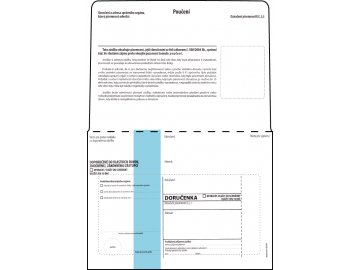 Obálka C5 doručenka modrá NCR s poučením