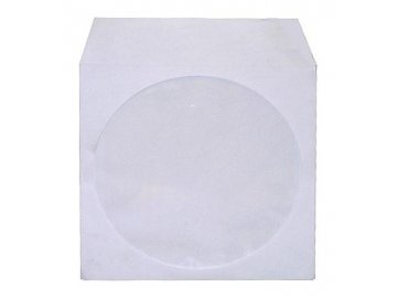Papírová obálka na CD/DVD bílá, 100 ks