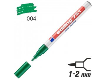 Popisovač lakový Edding 751 1-2 mm - zelený