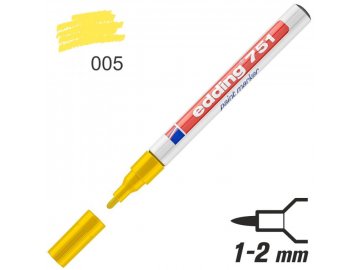Popisovač lakový Edding 751 1-2 mm - žlutý