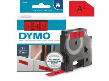 DYMO páska D1, 12mm x 7m, S0720570 (45017) červená, černý tisk