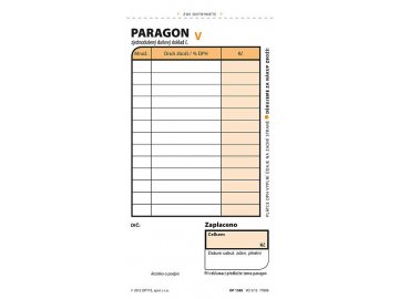 Obchodní paragon, samoprop., číslovaný, 2 x 50 listů 1089