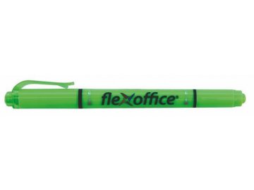 Zvýrazňovač Flexoffice HL01, oboustranný, 1-4 mm, zelený