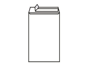 Obálka C4 taška - samolepící bílá s krycí páskou - 50ks