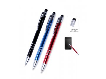 Pero kuličkové kovové CONCORDE Soft - dotykové - MIX barev