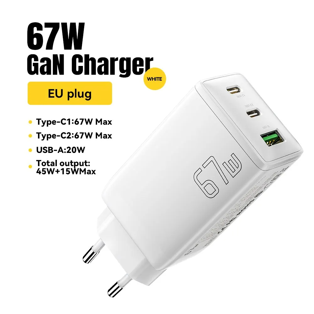 OEM Essager 3-port GaN Charger 67 W Barva: Bílá