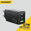 Essager 3-port GaN Charger 67 W (Barva Černá)