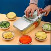 pcs Stainless Steel Multi-Function Vegetable Slicer And Grater Set with Interchangeable Blades