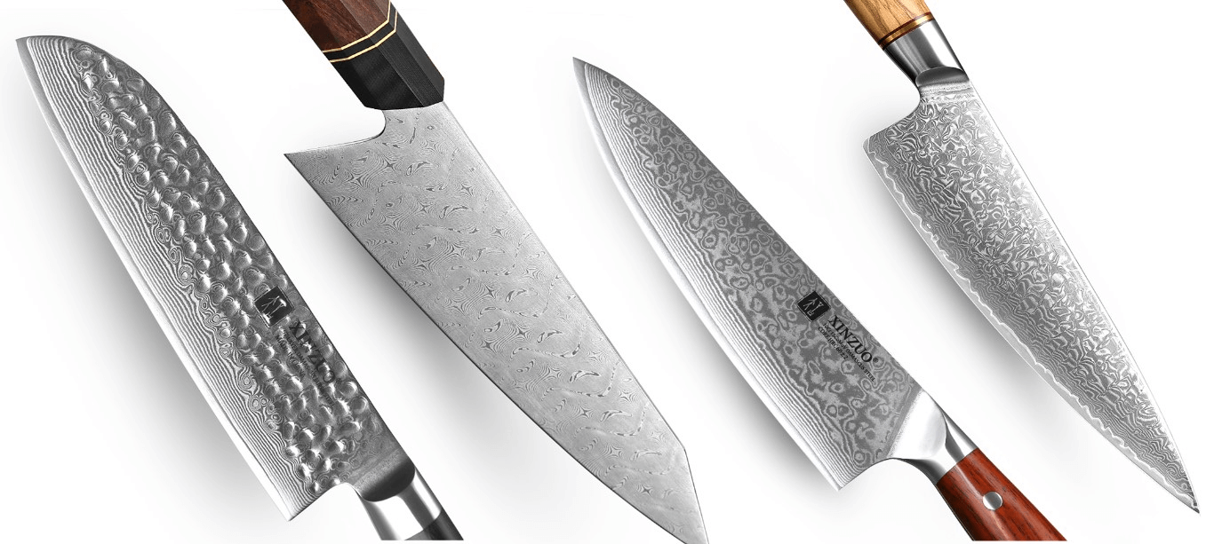Damaszener Stahl - Muster auf den Messern