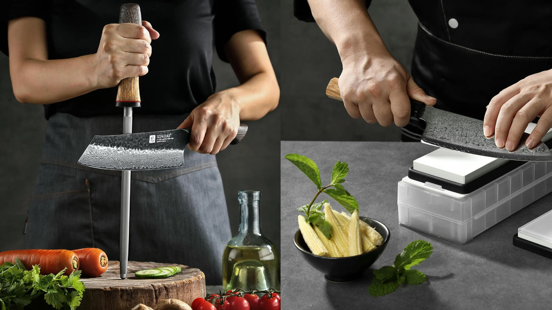 Der Unterschied zwischen dem Schleifen und dem Schärfen von Messern