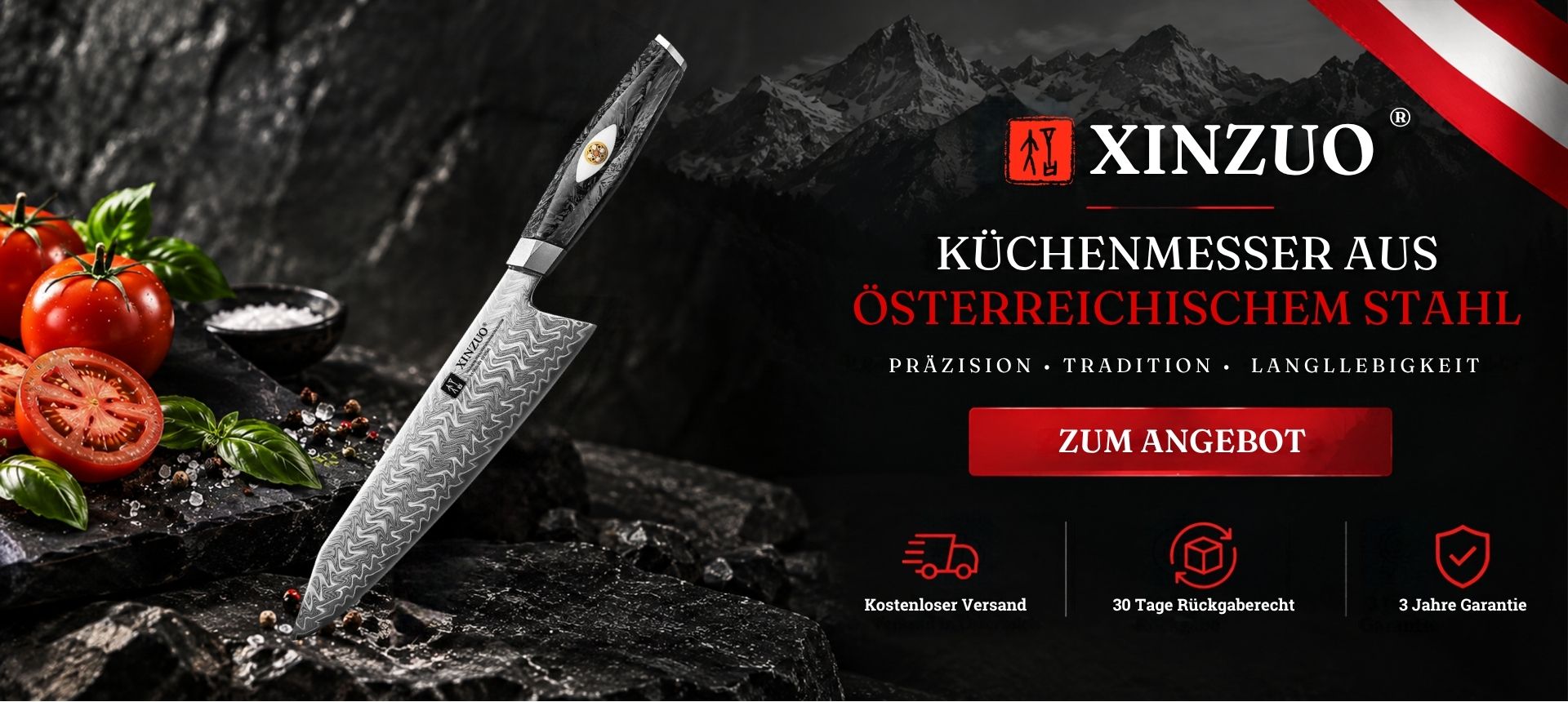 Küchenmesser aus österreichischem BÖHLER Stahl