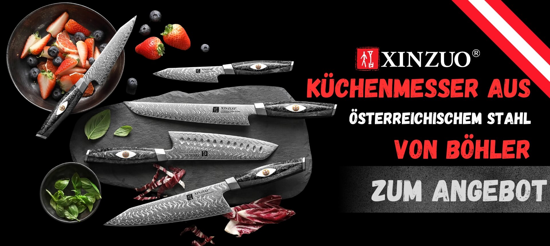 Küchenmesser aus österreichischem BÖHLER Stahl