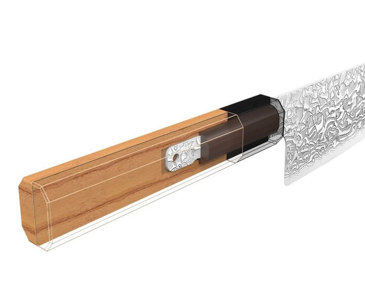Abbildung des Messergriffs der Serie Zhen PM8O