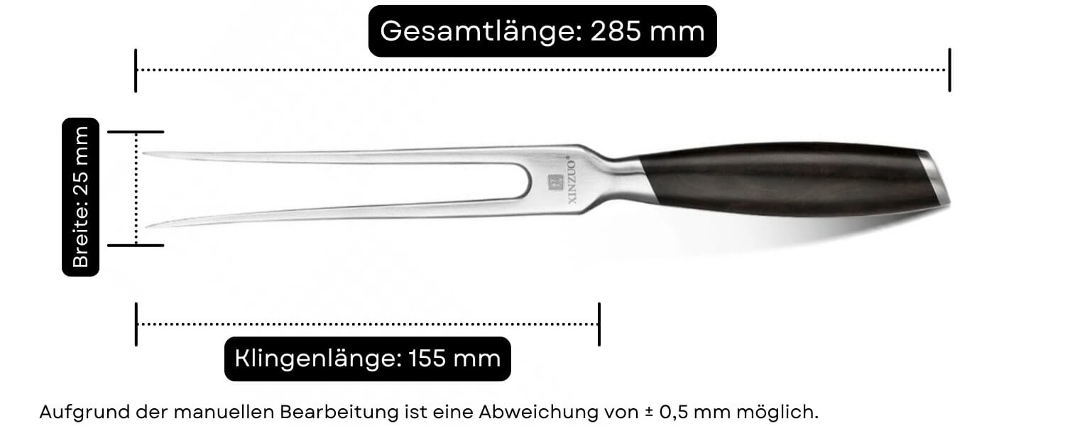 Fleischgabel XinZuo B21 Abmessungen