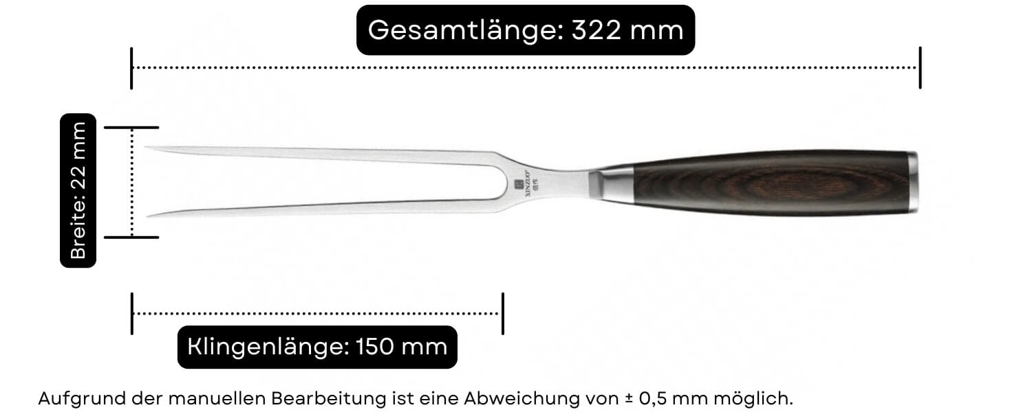 Fleischgabel XinZuo He B1H Abmessungen