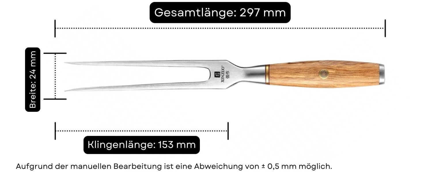 Fleischgabel XinZuo Lan B37 Abmessungen