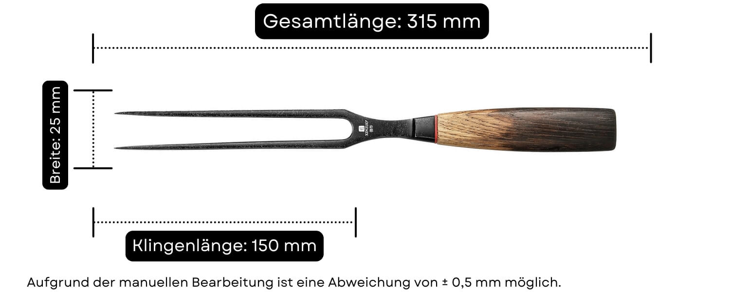 Fleischgabel XinZuo Mo X06 Abmessungen