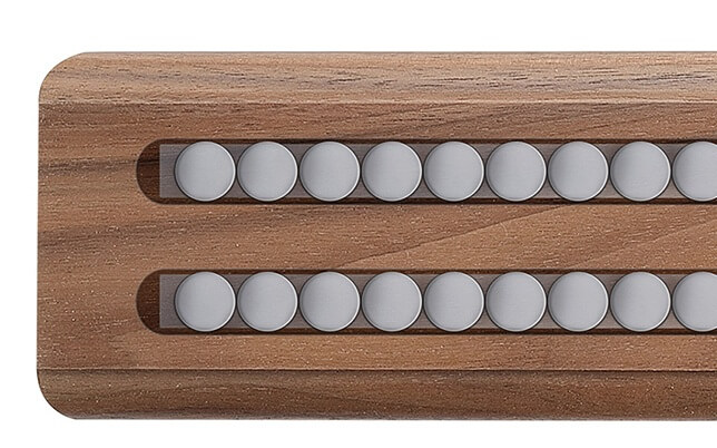 Verteilung der Magnete in der Leiste