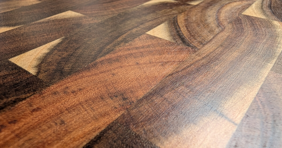 Beispiel für die End-Grain-Struktur eines Schneidebretts