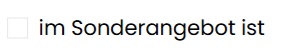 im Sonderangebot ist