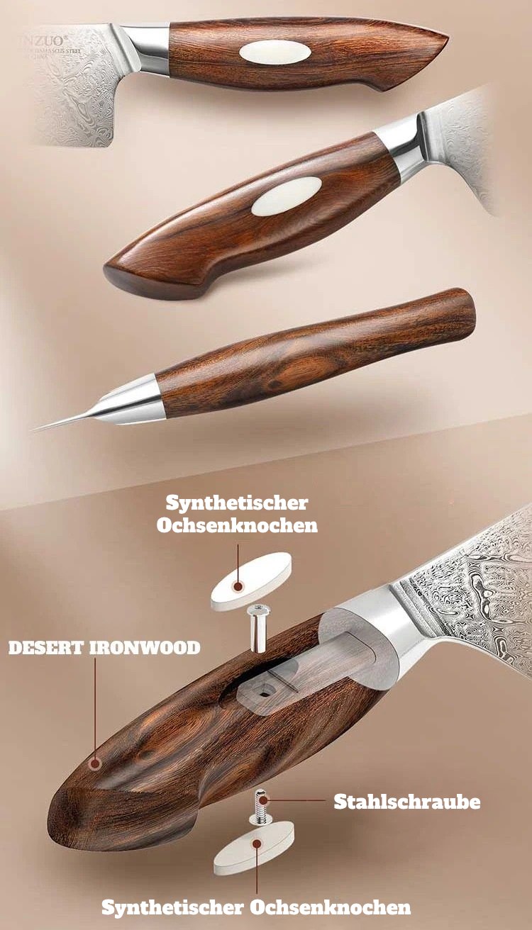 Holzgriff mit synthetischem Knochen