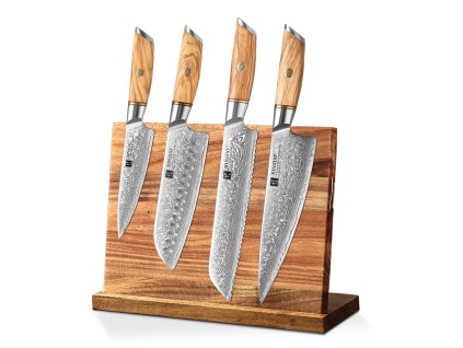 Messerset XinZuo Lan B37 mit Magnet-Messerblock