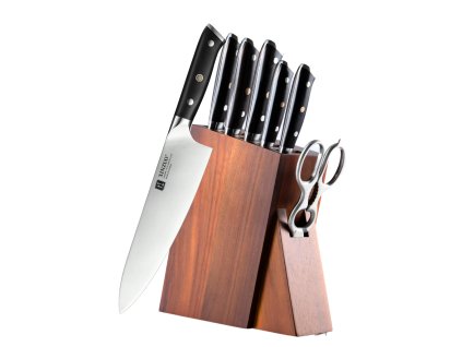 Messerset XinZuo B13S mit Messerblock und Geflügelschere