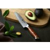 Gemüsemesser XinZuo Yu B13R auf dem Schneidebrett