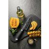 Santoku Messer HezHen X10 auf dem Schneidebrett