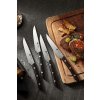 Steakmesser XinZuo M6 12 cm 4Stück auf dem Schneidebrett