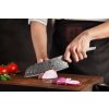 Schneiden mit dem Santoku Messer XinZuo Feng B32