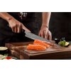 Schneiden mit dem Sashimi Messer HEZHEN F3