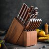 Messerblock für 14 Messer aus Akazienholz