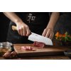 Schneiden mit dem Santoku Messer HezHen Master B30S