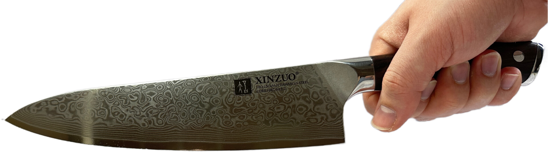 Ukázka špatného držení nože ve stylu kladiva