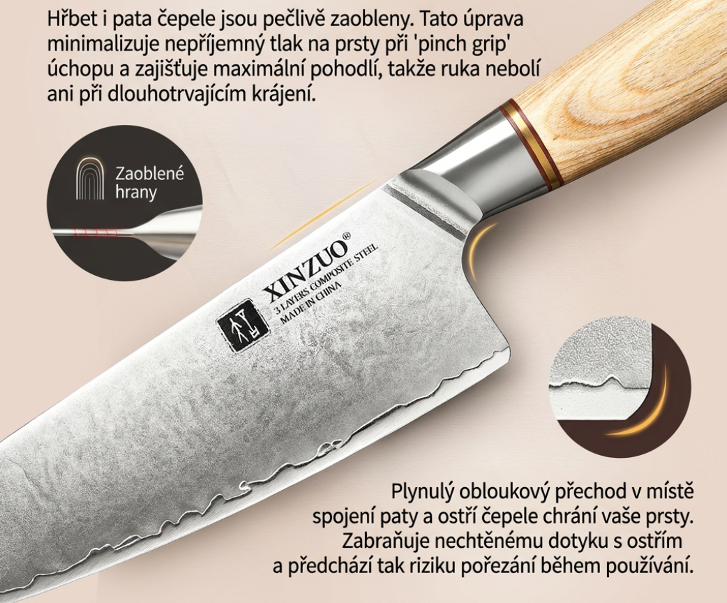 Zaoblení nožů XinZuo