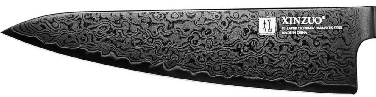 Damašková ocel s temným motivem