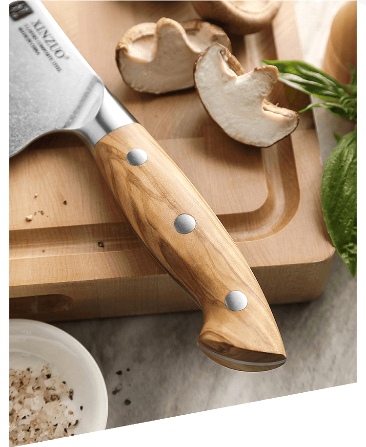 Rukojeť z olivového dřeva v evropském stylu