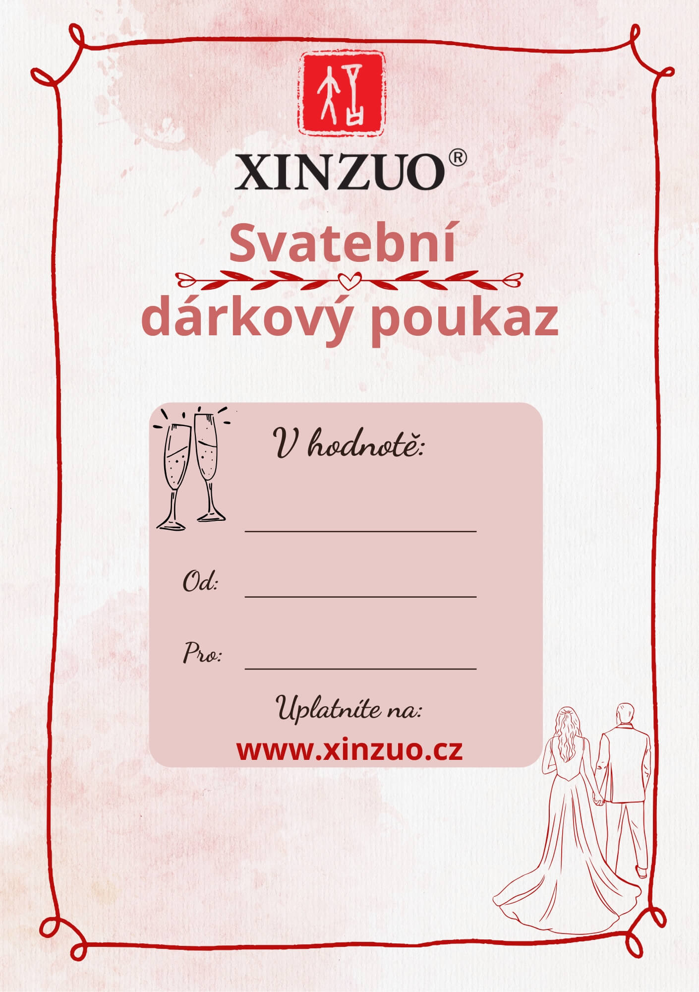 Svatební šablona - varianta 1