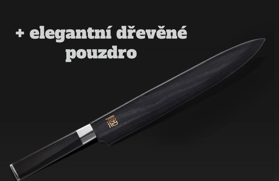 Elegantní dřevěné pouzdro k noži Sashimi