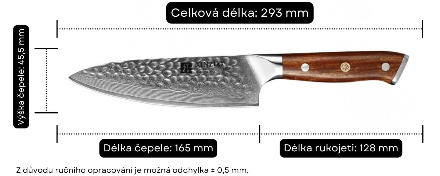 Šéfkuchařský nůž XinZuo Yu B13D